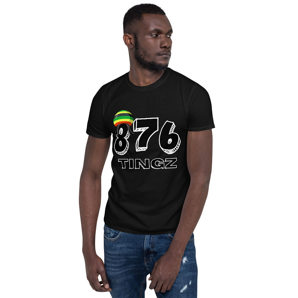 876 Tingz Short-Sleeve Unisex T-Shirt (Black & White Logo)