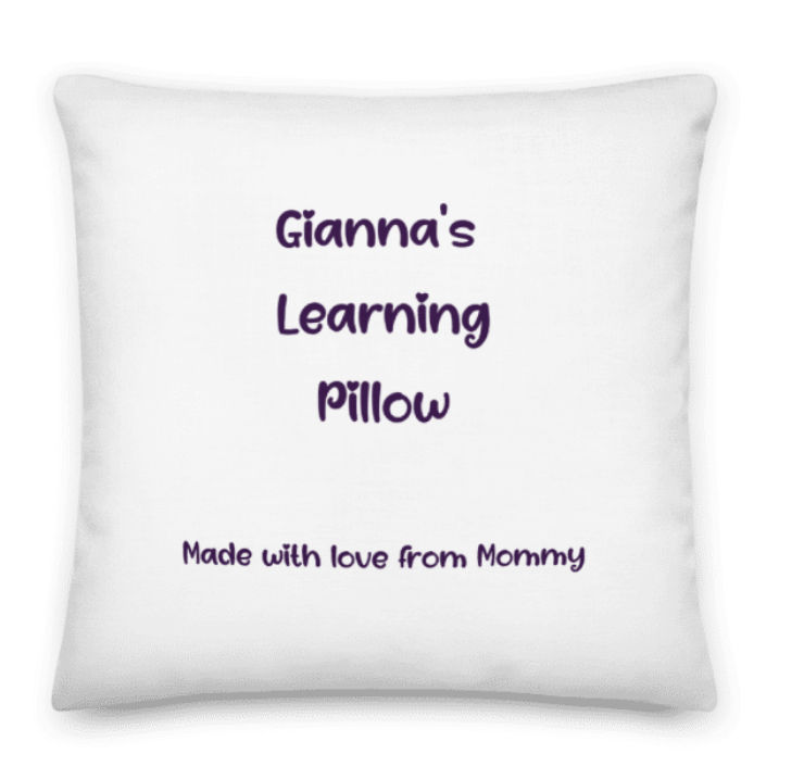 Custom Toddler Learning Pillows Colors Shapes Seasons