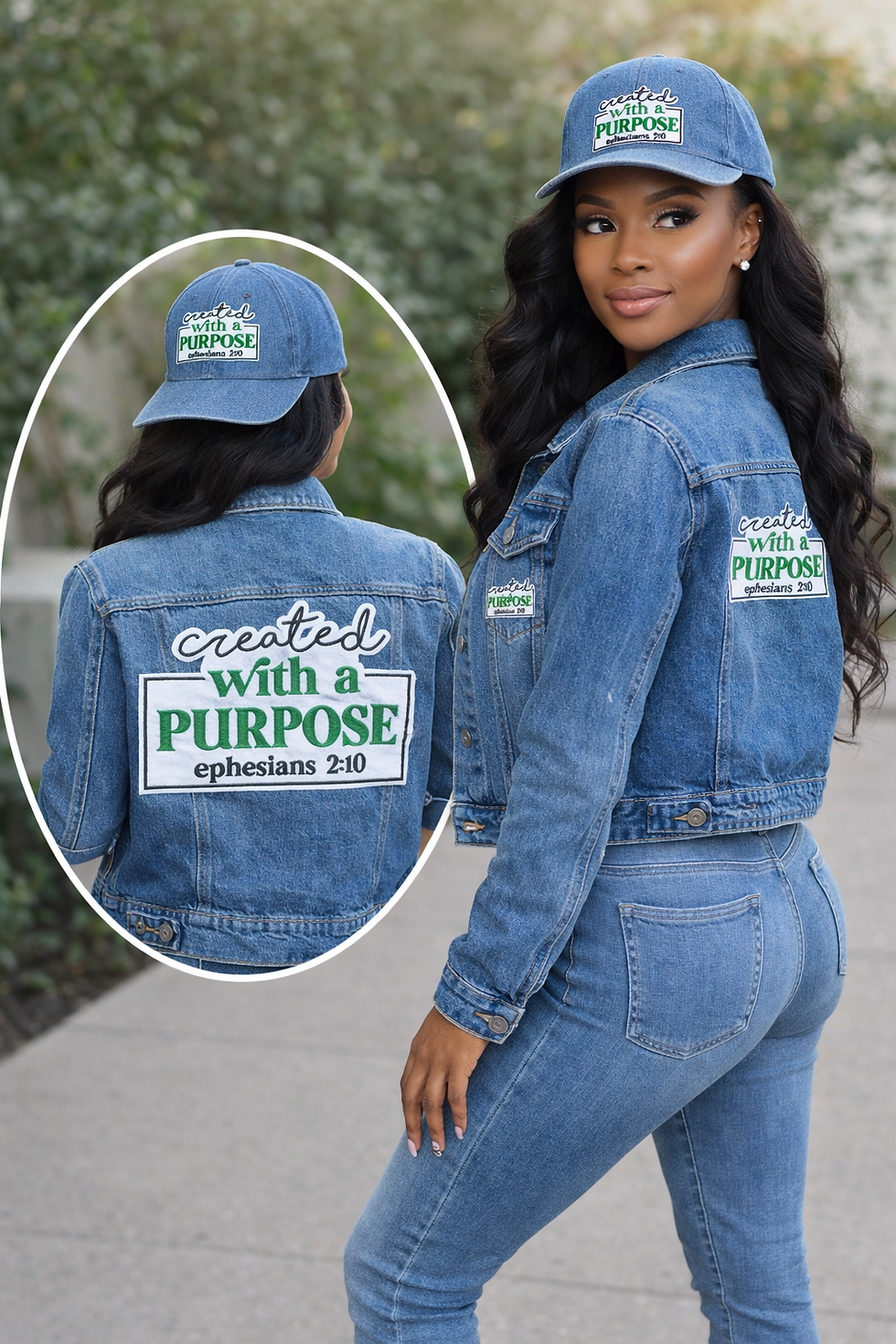 Faith-based iron-on patch bundle for custom jackets and hats