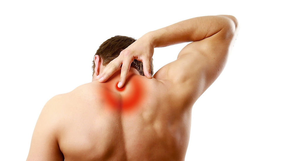 Feeling pain in the upper back