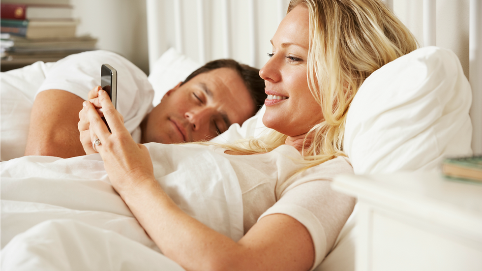 Feeling happy in bed together
