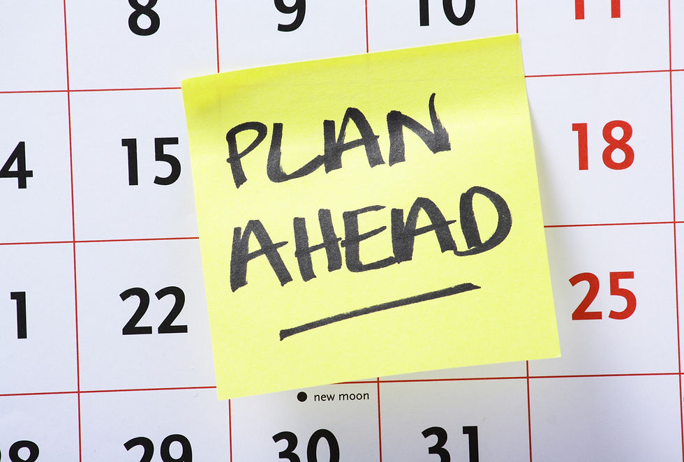 Plan your marathon ahead of time
