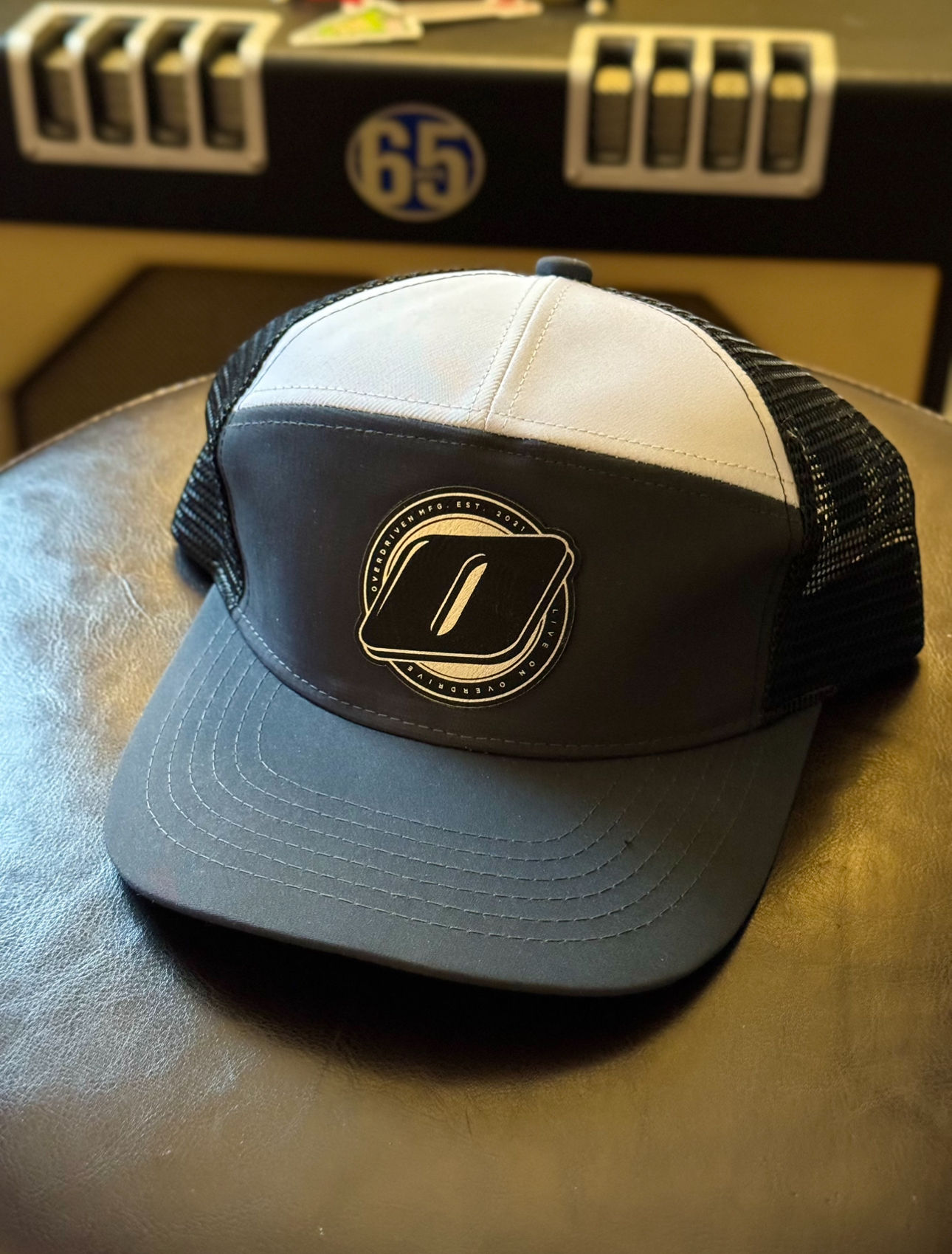 Overdriven snapback trucker hat and picks combo 