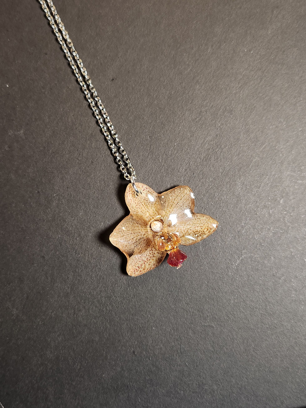 Thumbnail: Spotted Ocre Orchid Pendant