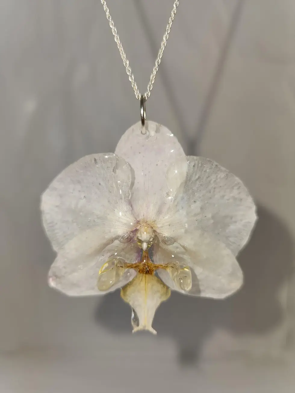 Miniature : White Orchid Pendant