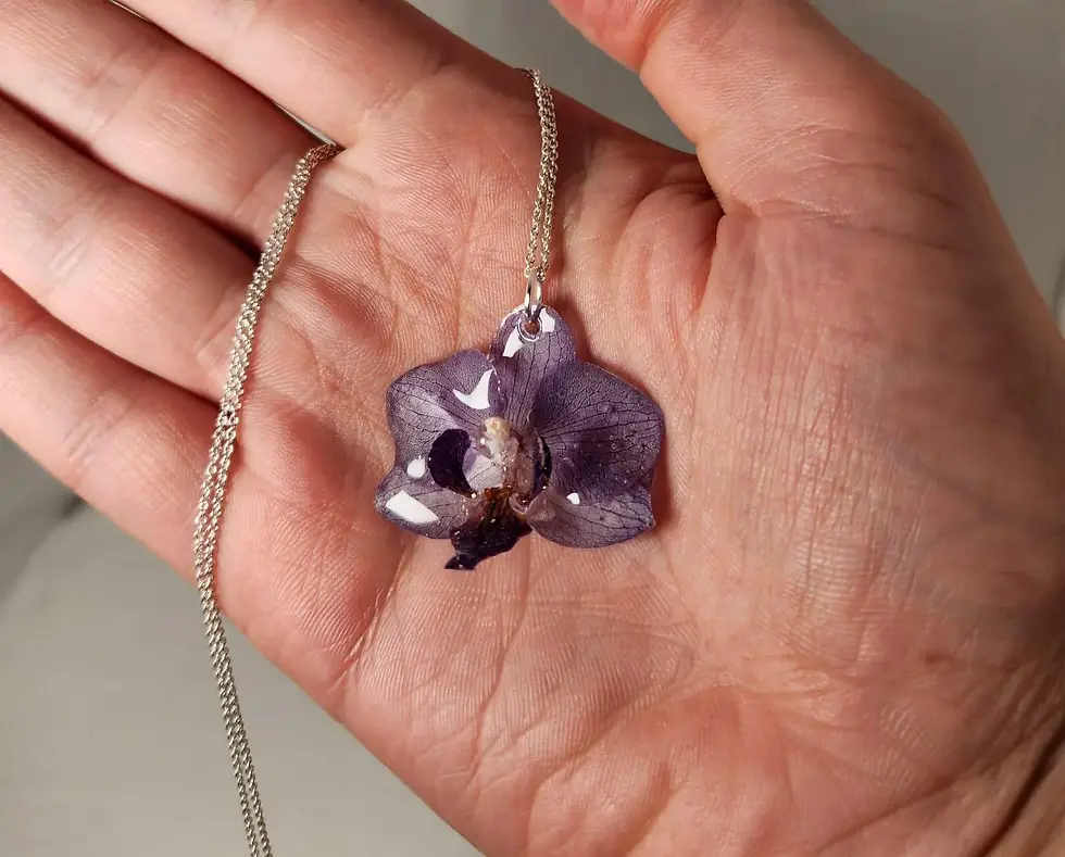 Miniatura: Lavender Orchid Pendant