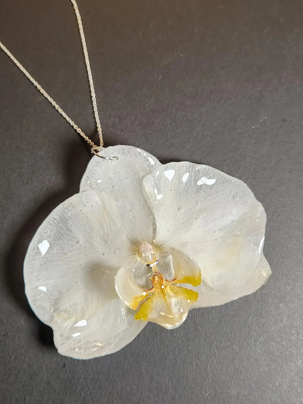 Thumbnail: White Orchid Pendant