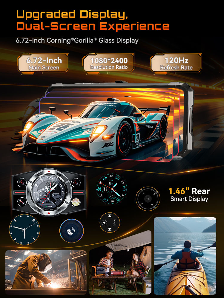 Thumbnail: Rugged Smartphone 5G Cubot KingKong 11, 10200mAh Battery, Dimensity 7025, 6nm, 2