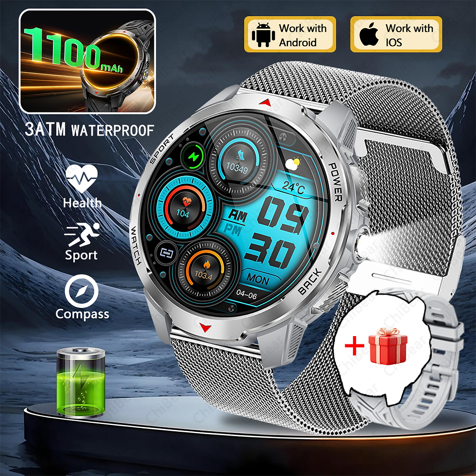 Thumbnail: 1100mAh Super Capacity Battery Military Outdoor Smart Watch Men 1.7inch Screen C