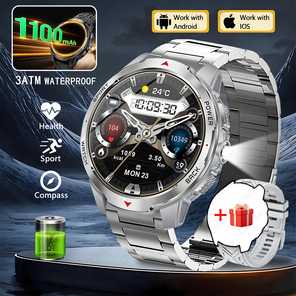 Thumbnail: 1100mAh Super Capacity Battery Military Outdoor Smart Watch Men 1.7inch Screen C