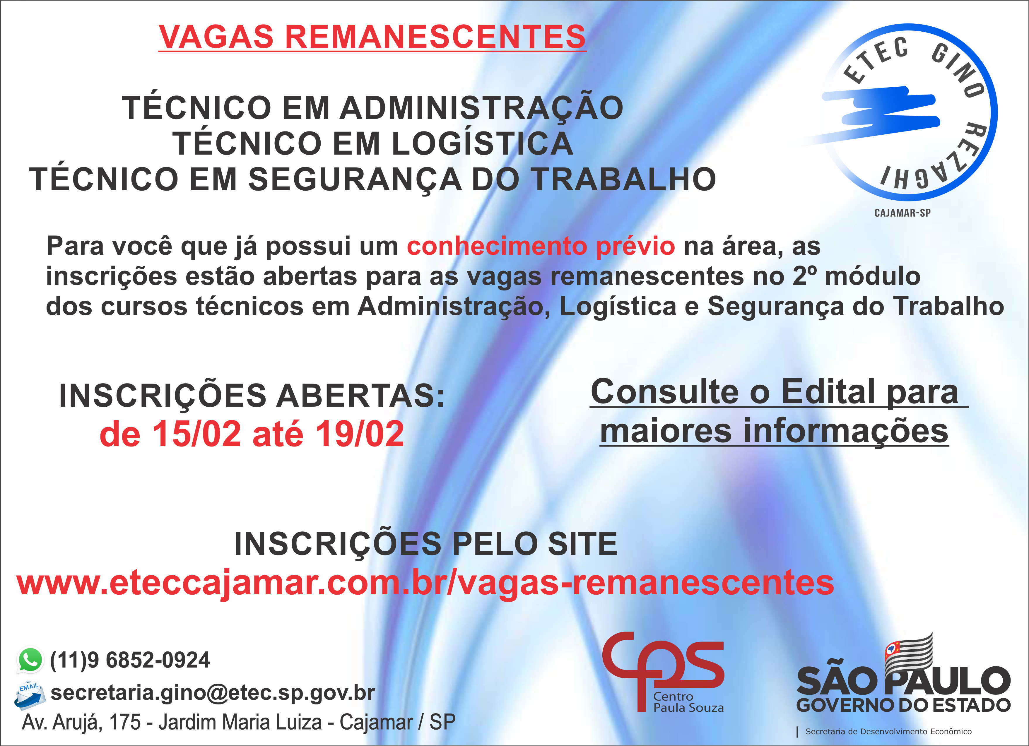 Vagas Remanescentes
