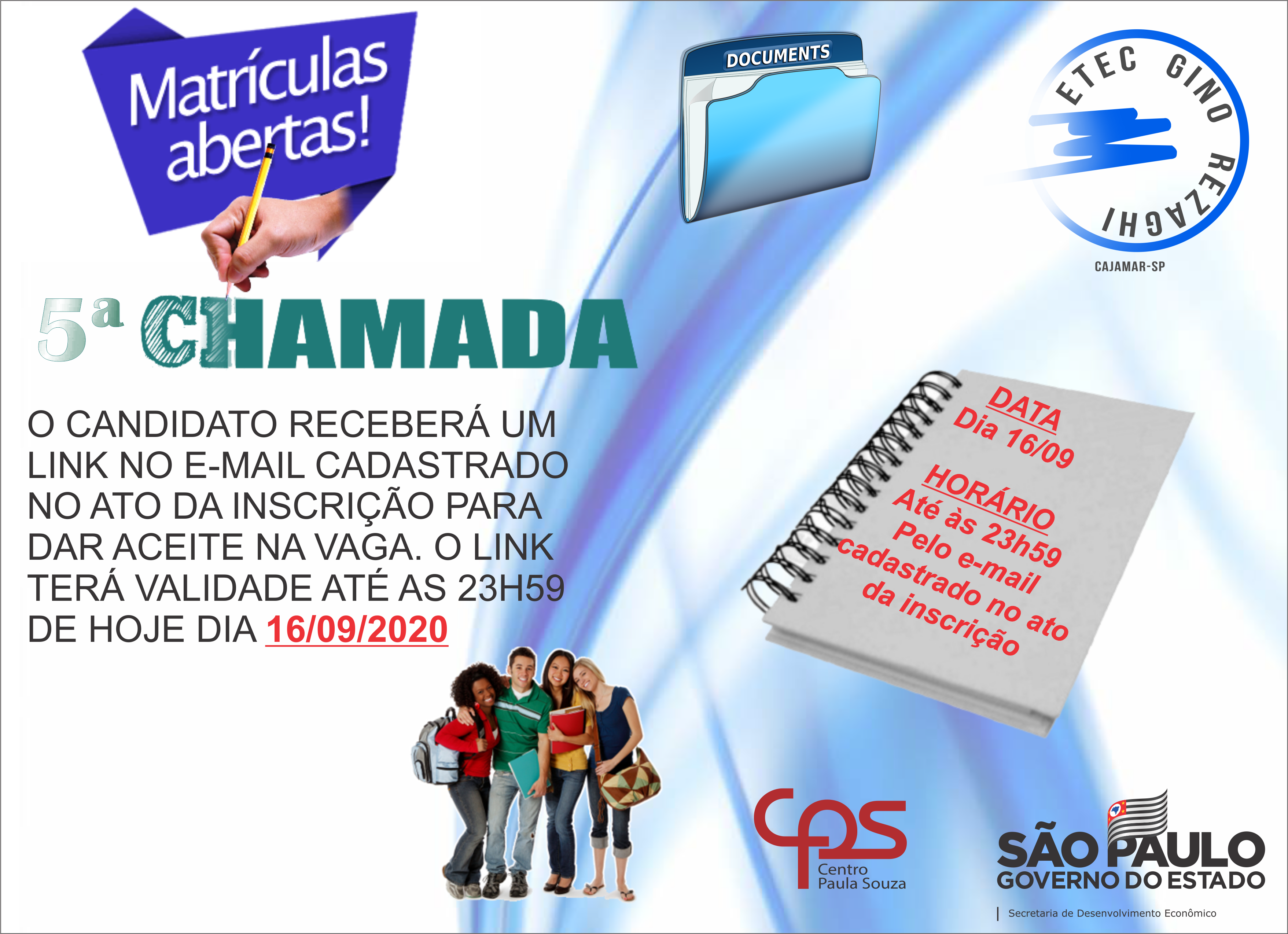 Matrículas - 5º Chamada