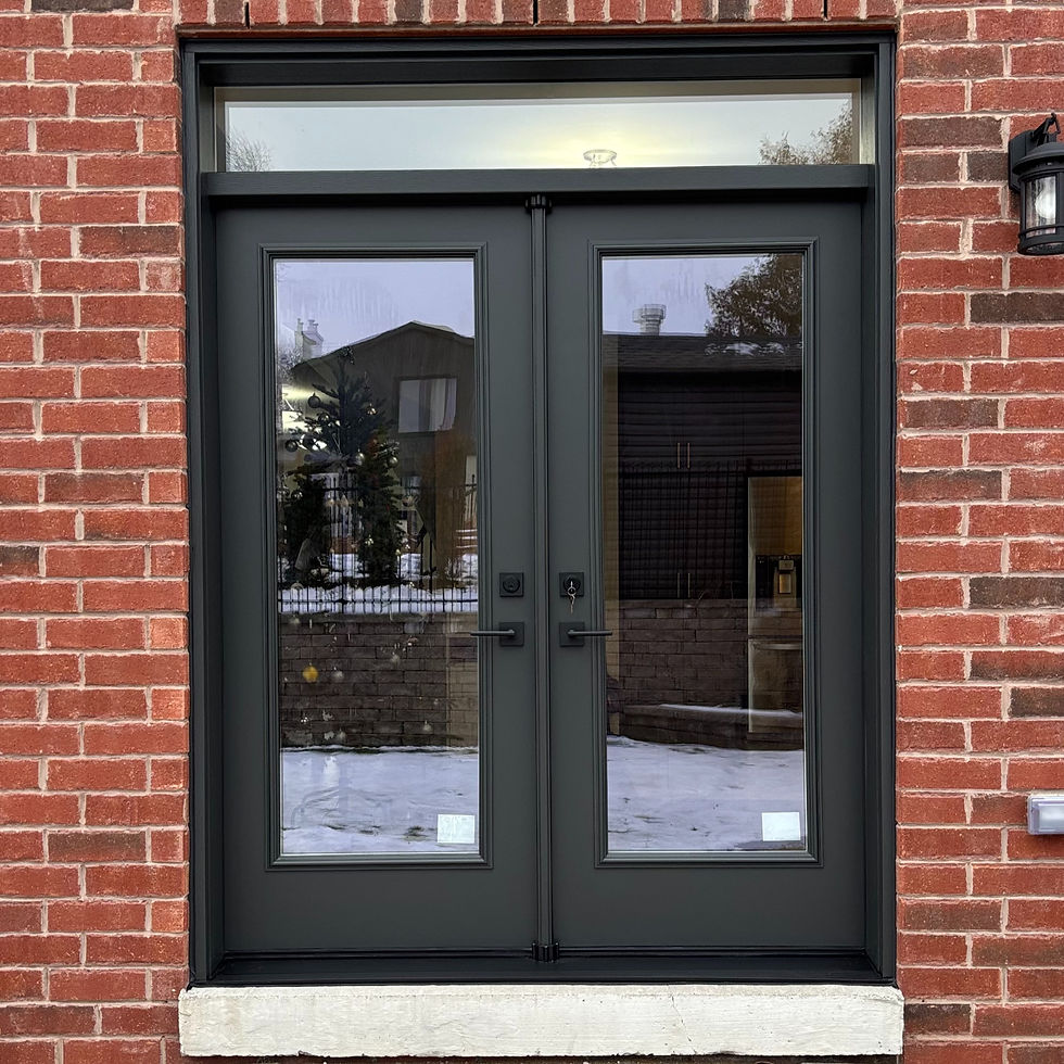 Fibreglass and steel entry doors with decorative glass inserts compared