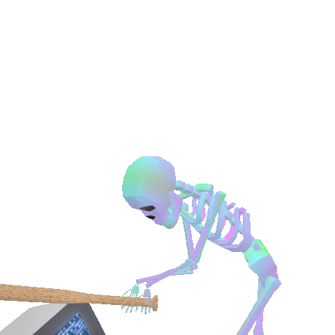 skeleton beating tv gif.gif