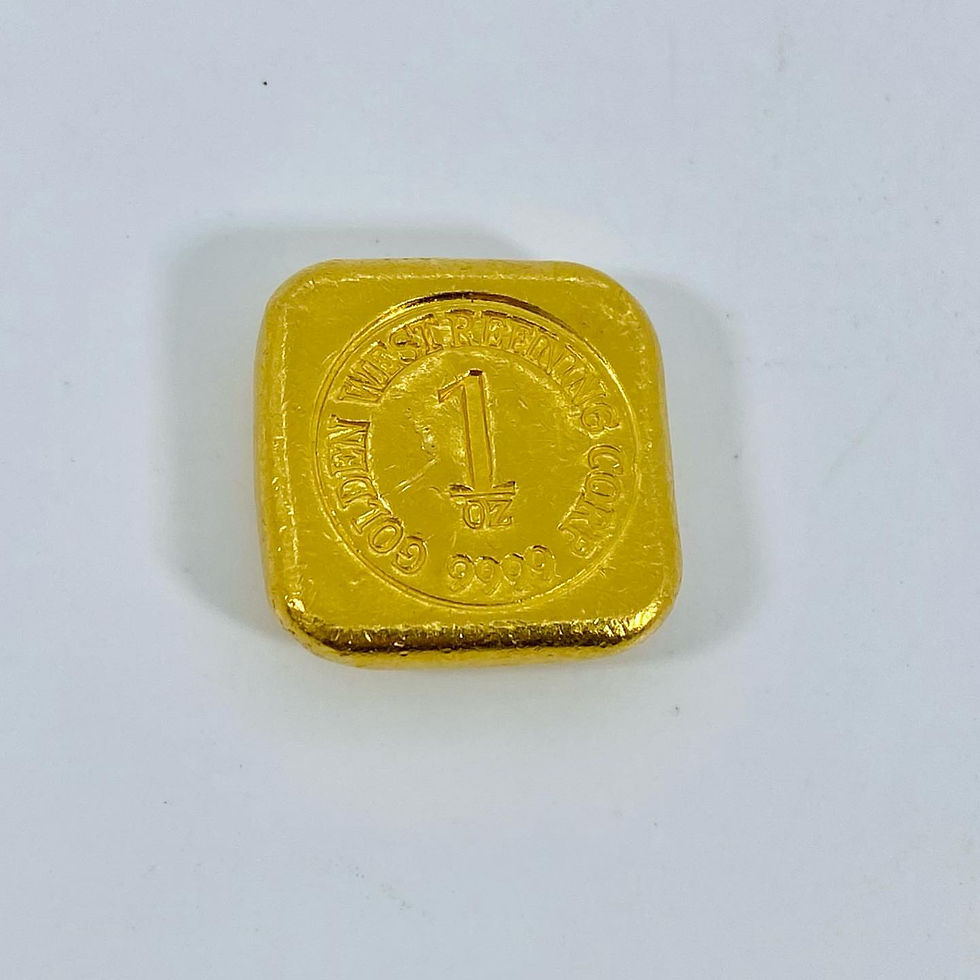 Thumbnail: 1 oz Australian Golden West Refining poured gold button 