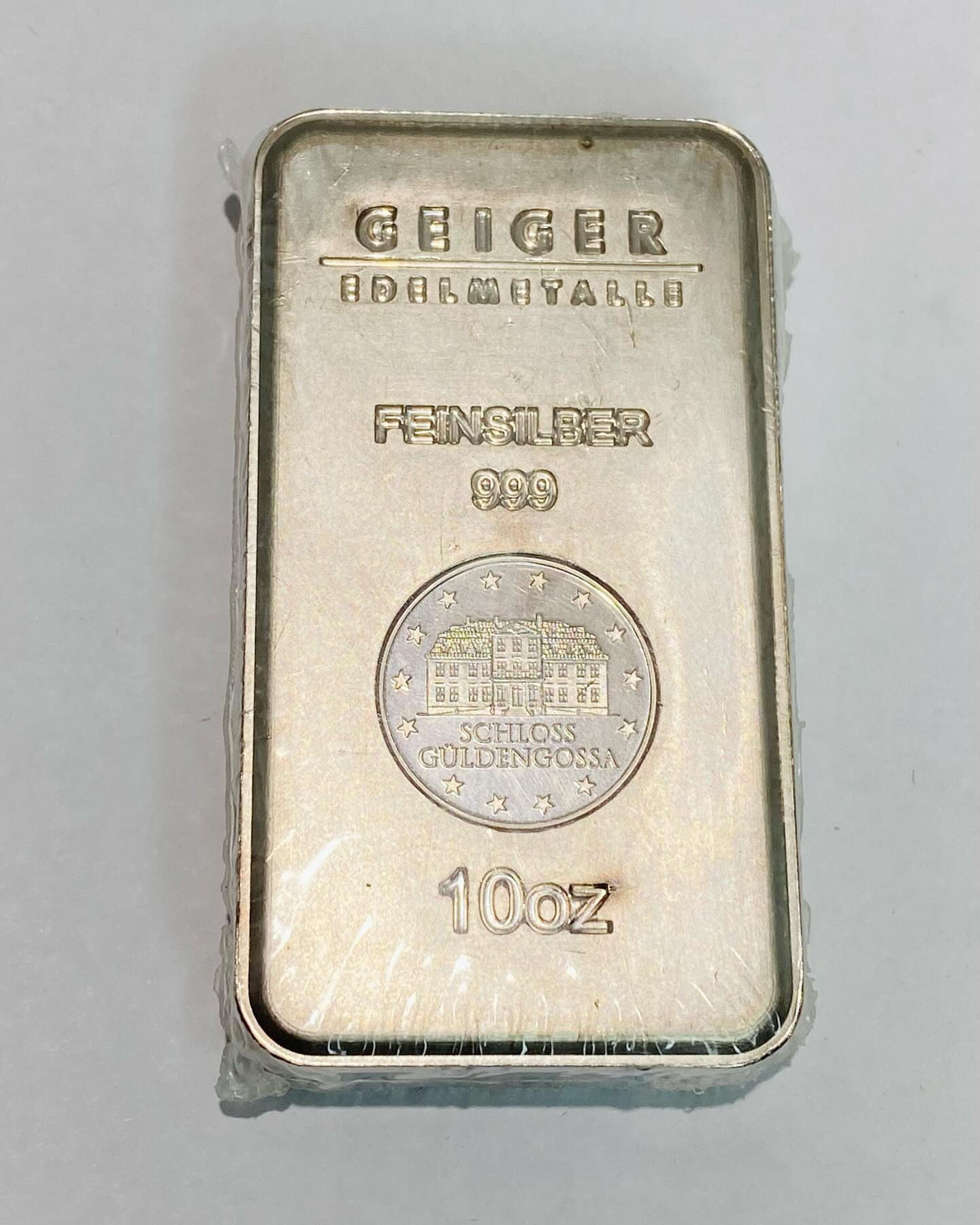 Sealed 10 Oz Geiger silver bar