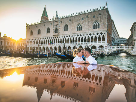 Maxim and Clémence's pre-wedding photoshoot in Venice, Italy.