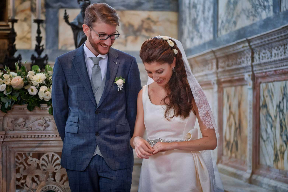 Wedding in Venice, Italy church Dei Miracoli and Cipriani