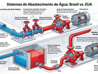 Conheça as principais diferenças no abastecimento de água para combate a incêndios entre o Brasil e os EUA.