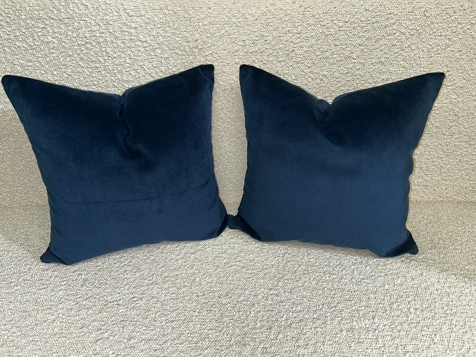 Thumbnail: 14” Plush Velvet Scatter Cushion Blue Collection