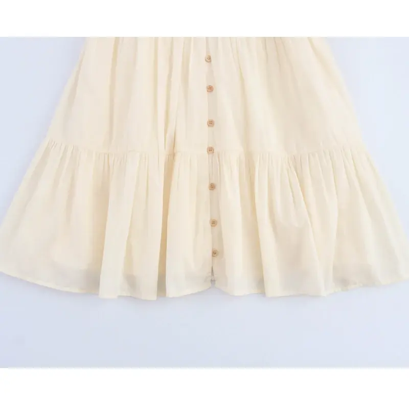 Thumbnail: MUJER Flower Embroidered Mini Dress Women Tassel Pleated Short Dresses