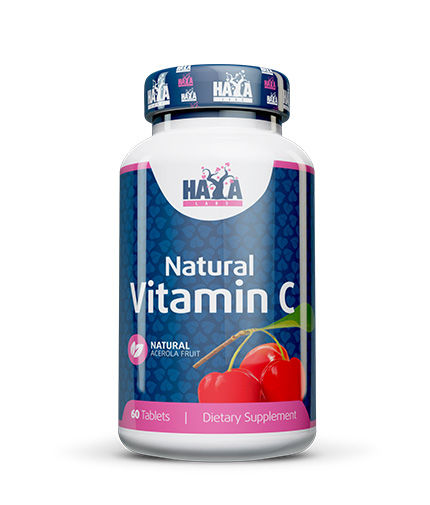 HAYA LABS Натерален Витомин Ц от плода Арекола 60 Tabs. Front Voew