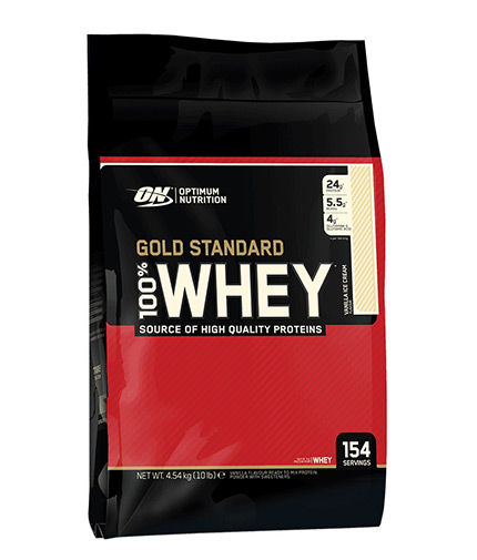 OPTIMUM NUTRITION 100% Whey Gold Standard Front View 4.545 кг
