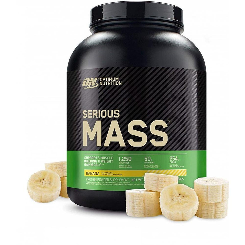 OPTIMUM NUTRITION Serious Mass 2.724 кг Front View Banana