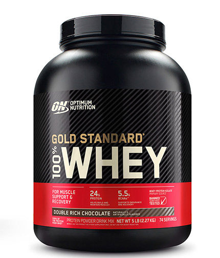 OPTIMUM NUTRITION 100% Whey Gold Standard Front View 2.272 кг