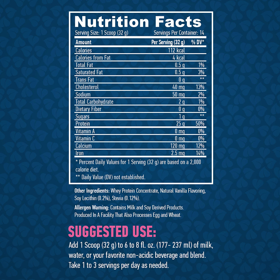Суроватъчен протеин Haya Labs 100% Pure All Natural Whey Protein / Ванилия Съдържание