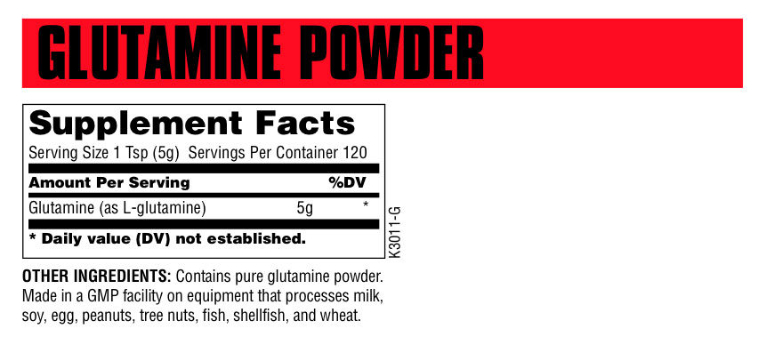 UNIVERSAL Glutamine Powder | Съдържание