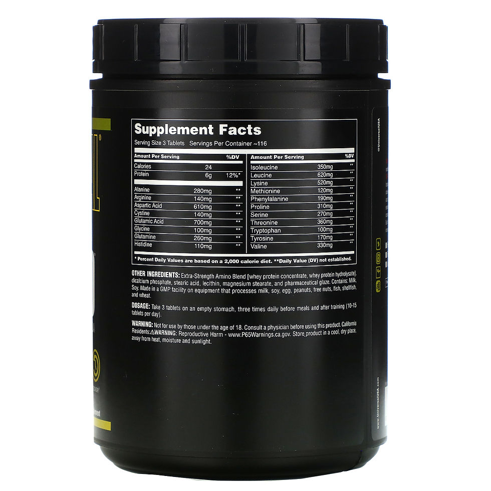 UNIVERSAL Amino 2700 / 350 Tabs. Back View