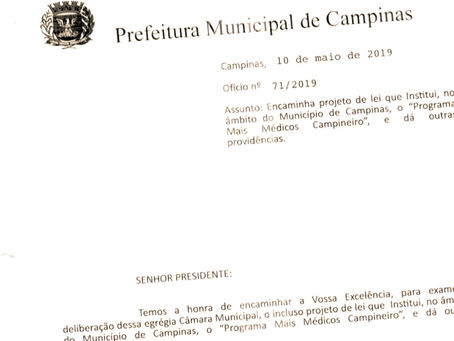 Constileg fará reunião extraordinária para avaliar o projeto que cria o "Mais Médicos Campineiro"
