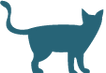 Blue Cat Silhouette