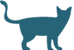 Blue Cat Silhouette