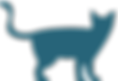 青猫のシルエット
