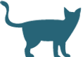 青猫のシルエット