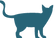 青猫のシルエット