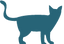 Blue Cat Silhouette
