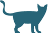 Blue Cat Silhouette