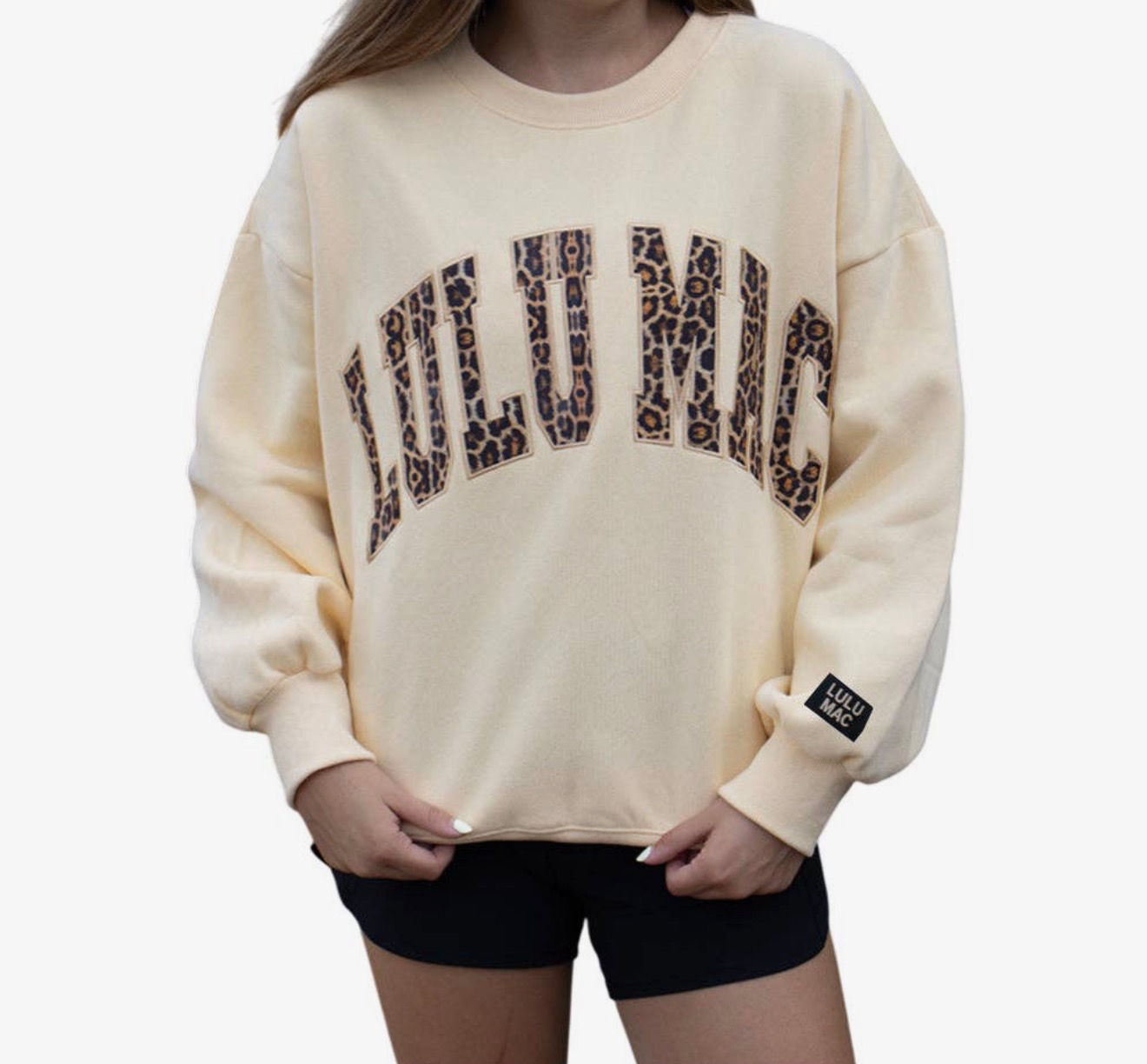 LULU MAC butter/leopard sweatshirt 