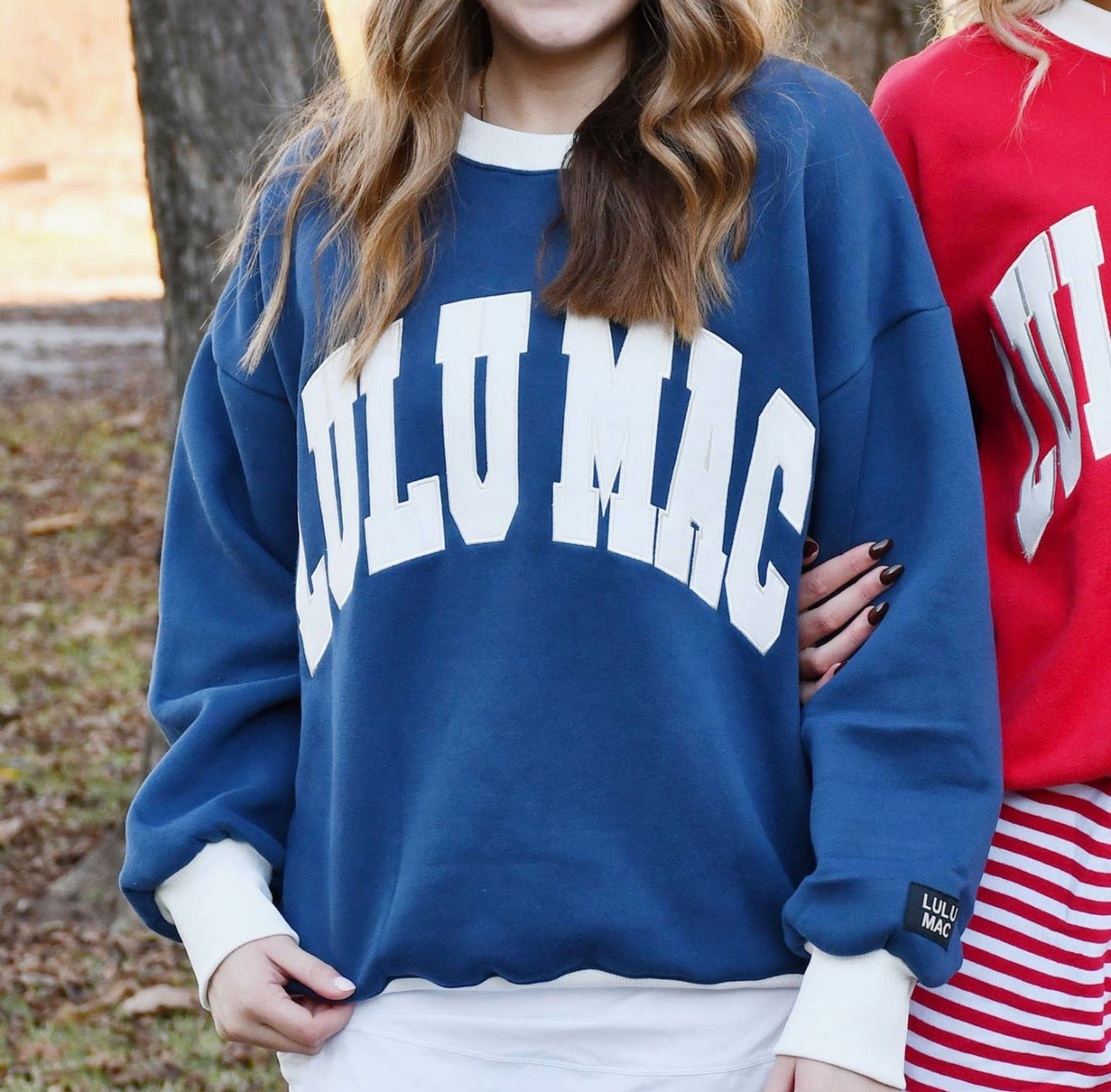 LULU MAC blue/white sweatshirt