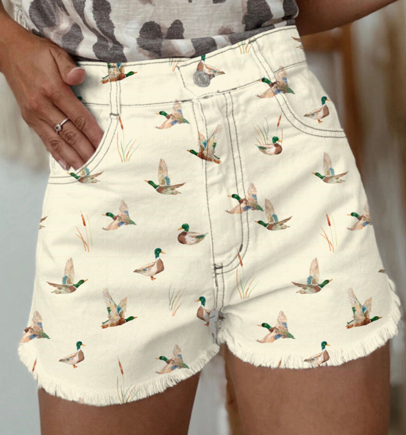 Mallard duck shorts