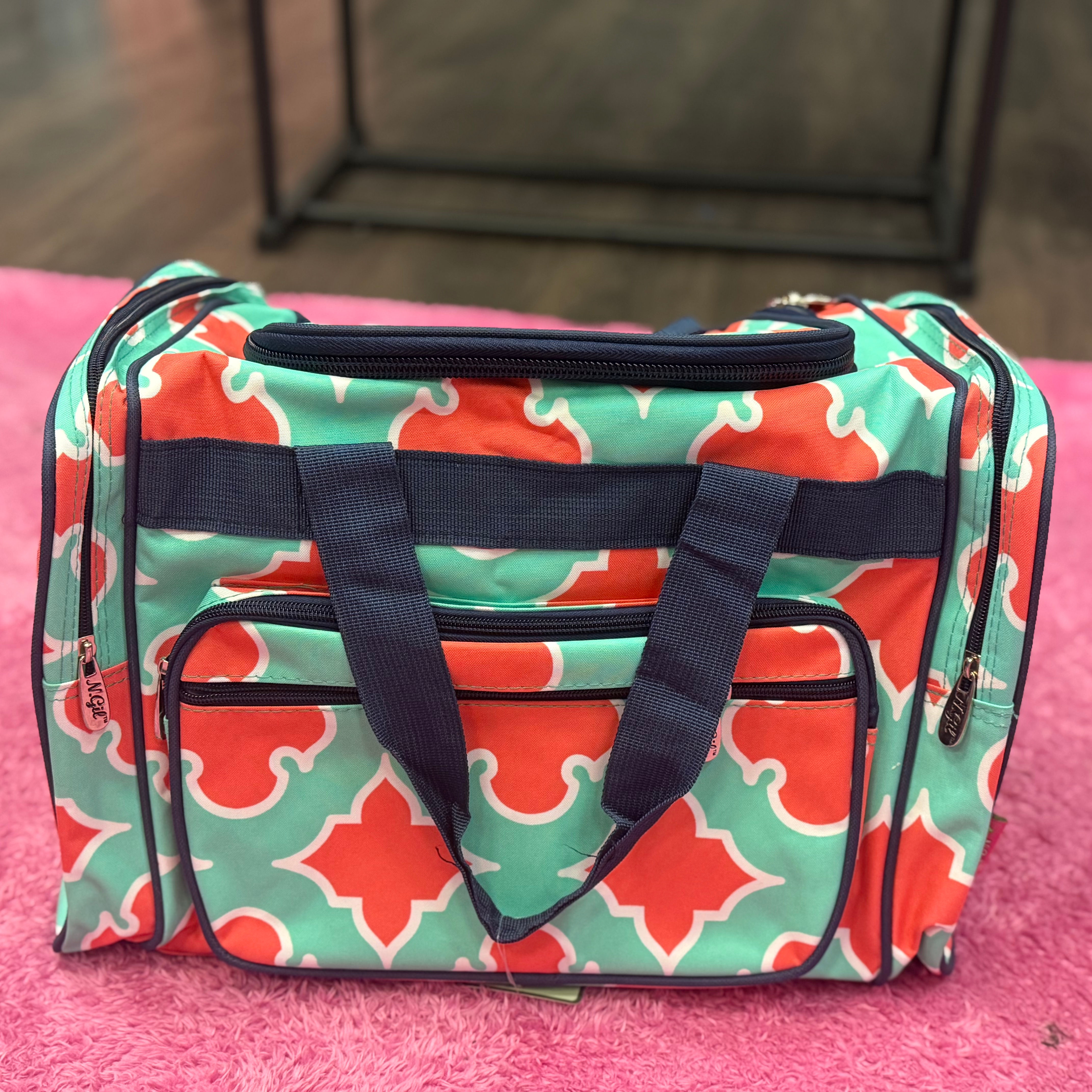 Quatrefoil small duffle