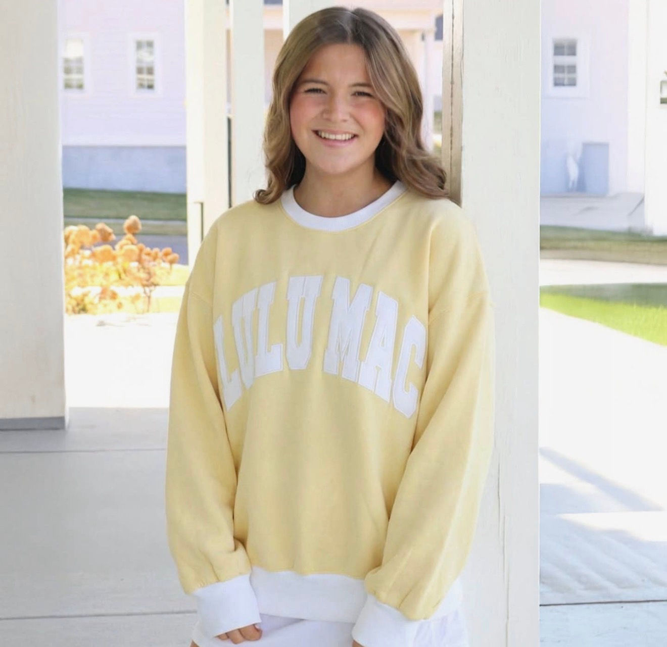 LULU MAC butter/white sweatshirt