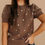 Thumbnail: Brown polkadot sweater top
