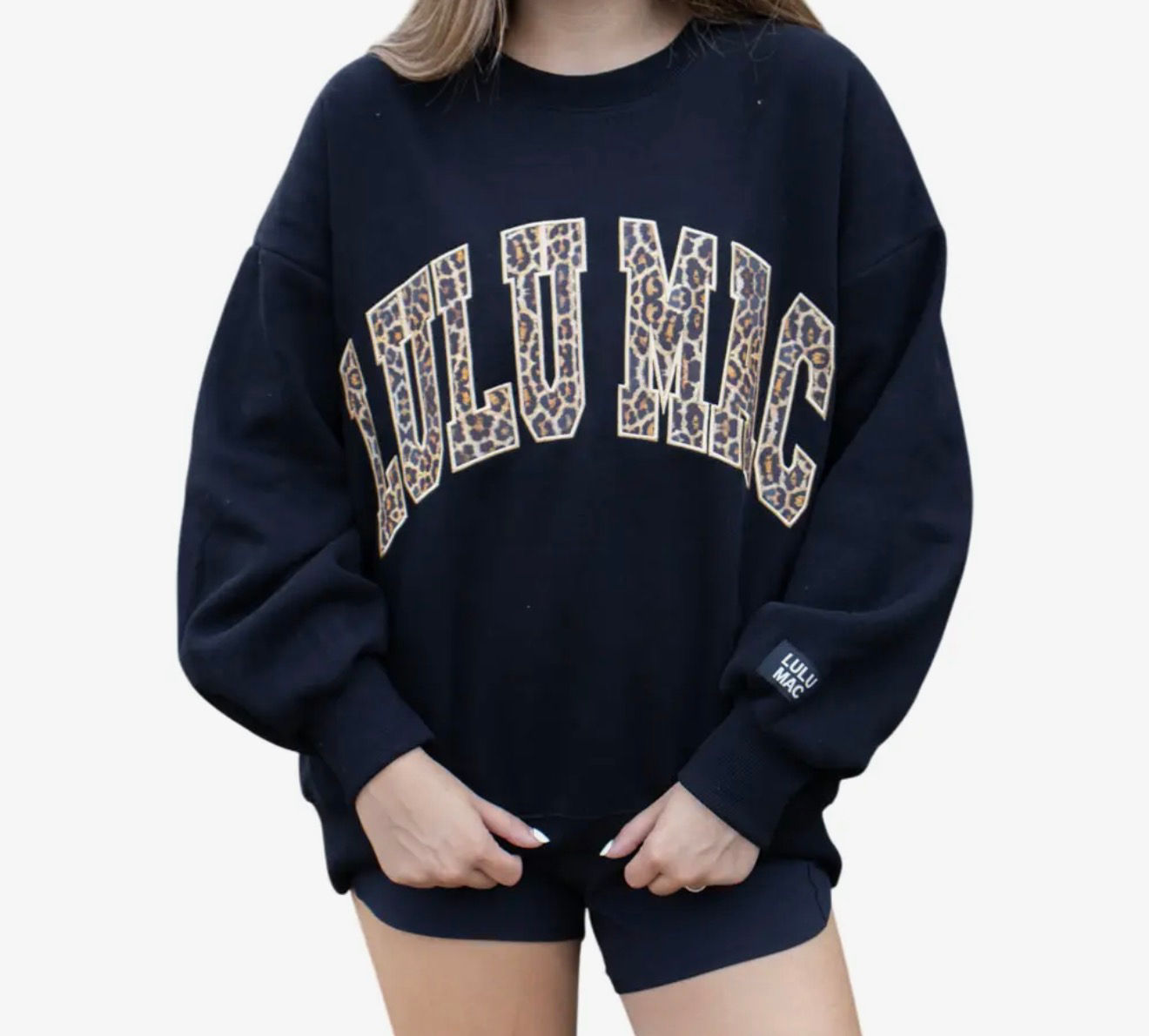 LULU MAC black/leopard sweatshirt