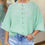 Thumbnail: Mint 3/4 sleeve cardi