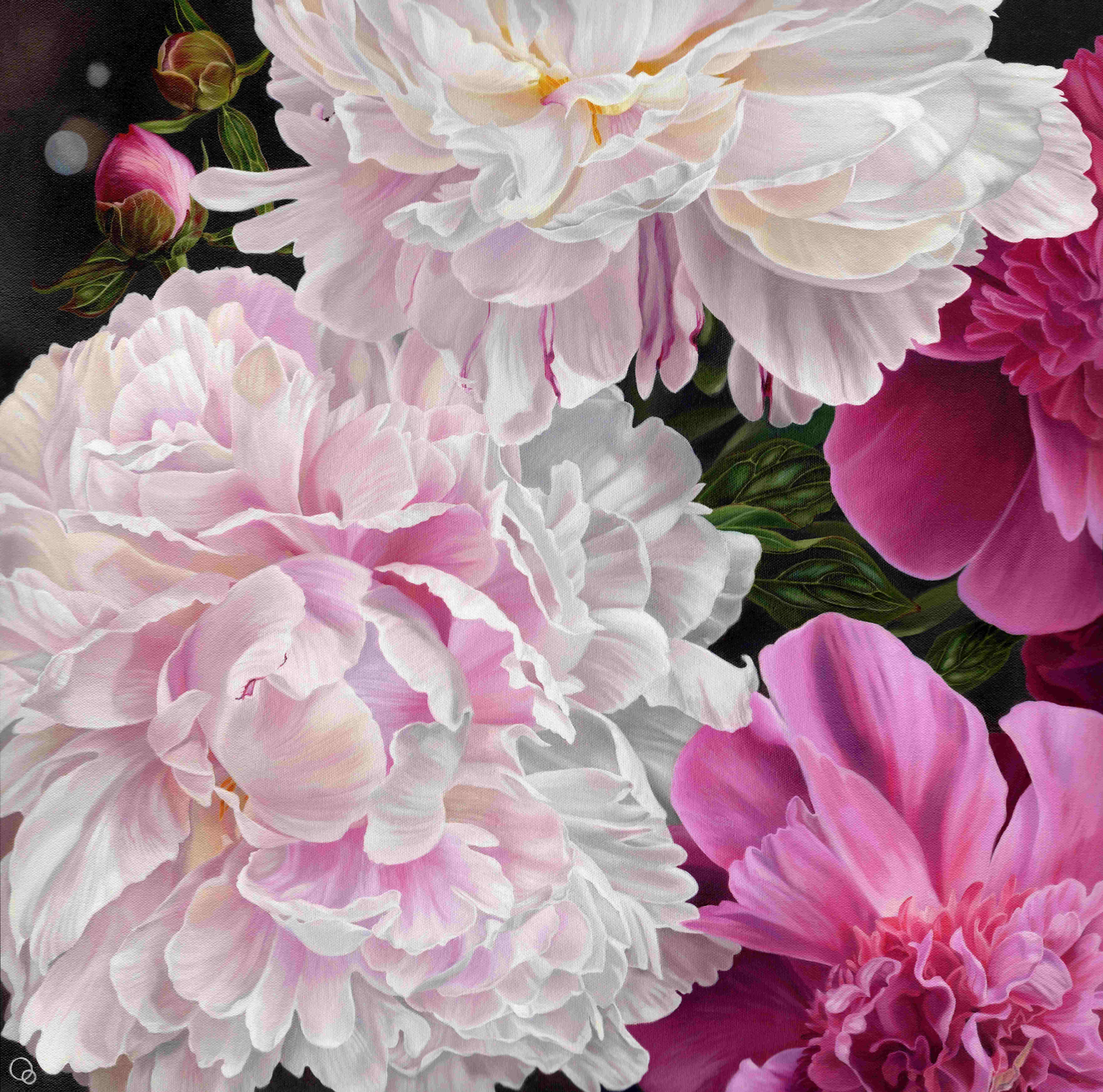 Fleeting Moment Original Peonies Floral Wall Art Oil Painting