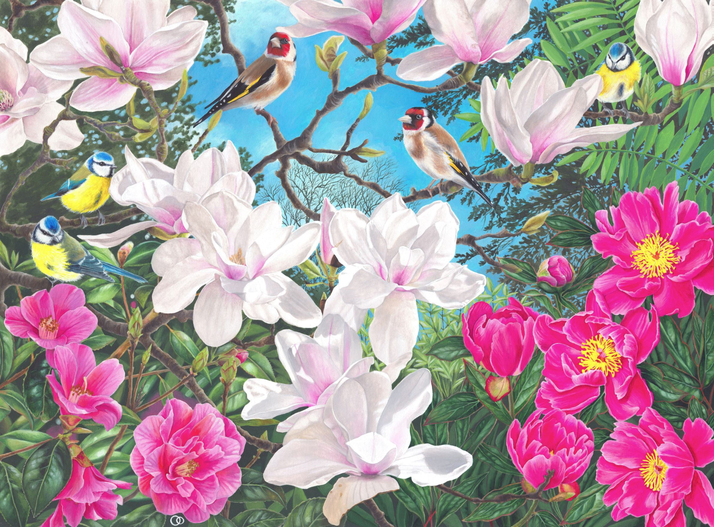 The Spring Garden Framed Nature Wall Art Poster